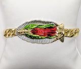 Plated Multicolor Virgin Mary Bracelet