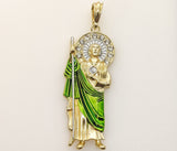 Plated Multicolor Saint Jude Thaddaeus Pendant