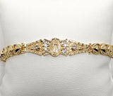 Plated Virgin Mary Adjustable Bracelet
