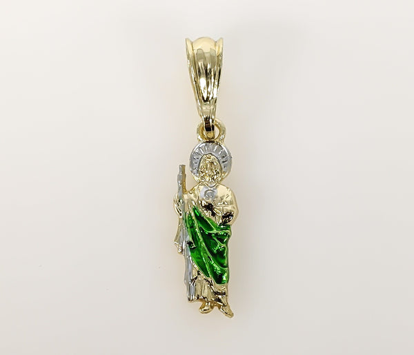 Plated Multicolor Dainty Saint Jude Pendant