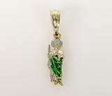 Plated Multicolor Dainty Saint Jude 3mm Figaro Chain Necklace
