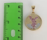 Plated Tri-Color Mexican Centenario 4mm Figaro Chain Necklace