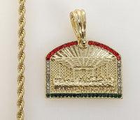 Plated The Last Supper 3mm Rope/Braided Chain Necklace