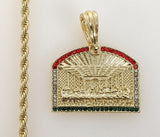 Plated The Last Supper 3mm Rope/Braided Chain Necklace