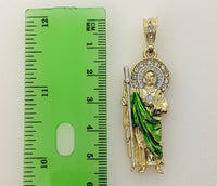 Plated Multicolor Saint Jude Thaddaeus Pendant