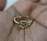 Plated Adjustable Initial Letter "D" Ring