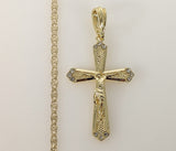 Plated Cross 3mm Star Chain Necklace