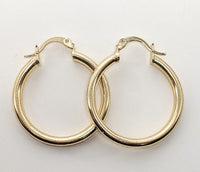 Plated 25mm Hoop Earring