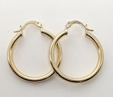 Plated 25mm Hoop Earring