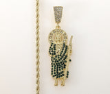 Plated Saint Jude 4mm Rope/Braided Chain Necklace