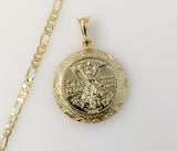 Plated Mexican Centenario 4mm Figaro Chain Necklace