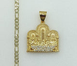 Plated Dainty The Last Supper 3mm Figaro Chain Necklace