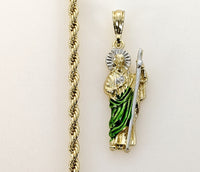 Plated Multicolor Saint Jude 4mm Rope/Braided Chain Necklace