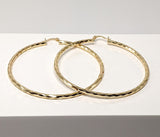 Plated 65mm Hoop Earring