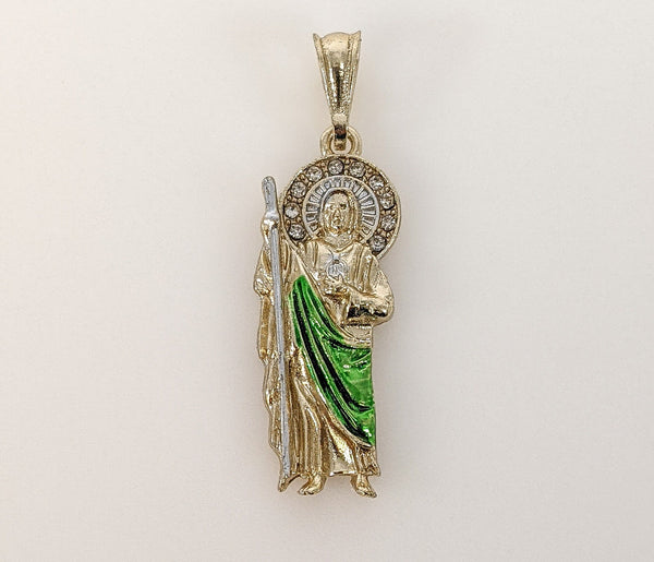 Plated Multicolor Saint Jude Thaddaeus Pendant