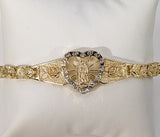 Plated Virgin Mary Adjustable Bracelet