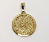 Plated Aztec Calendar Pendant