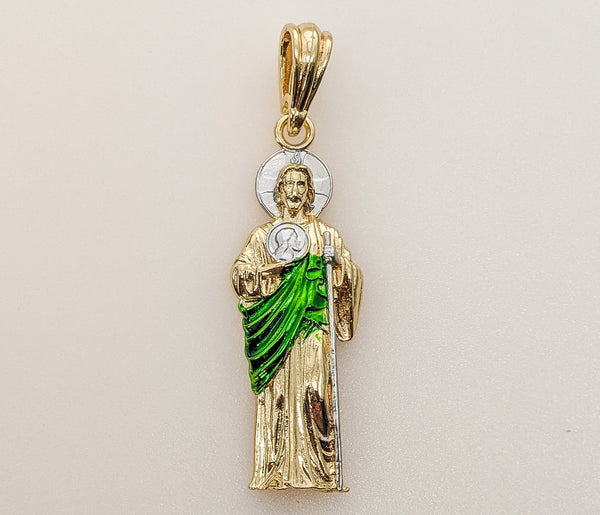 Plated Multicolor Saint Jude Thaddaeus Pendant