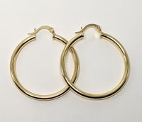 Plated 35mm Hoop Earring