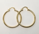 Plated 35mm Hoop Earring