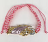 Plated Multicolor Saint Jude Rope Bracelet
