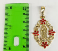Plated Virgin Mary 2mm Rope/Braided Chain Necklace