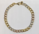 Plated Tri-Gold Chain Bracelet