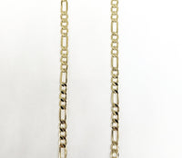 Italy 750 18K Plated Figaro 30" Chain