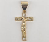 18K Gold Plated Bling Cross Pendant