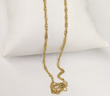 Plated Virgin Mary Twist Chain Necklace
