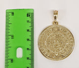 Plated Aztec Mayan Calendar 4mm Rope/Braided Chain Necklace