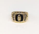 Plated Multicolor Virgin Mary Ring