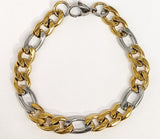 Stainless Steel Gold/Silver Figaro Chain Link Bracelet