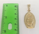 Plated Virgin Mary 2mm Rope/Braided Chain Necklace