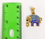 Plated Blue Elephant Pendant