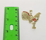 Plated Rooster Pendant