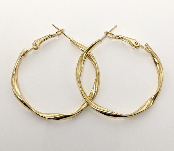 Plated 35mm Hoop Earring