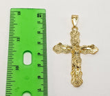 Plated Cross 2mm Rope/Braided Chain Necklace