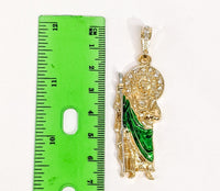Plated Multicolor Saint Jude 4mm Figaro Chain Necklace