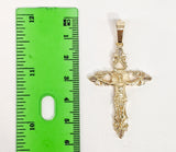 Plated Cross 4mm Figaro Chain Necklace
