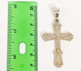 Plated Cross 5mm Figaro Chain Necklace