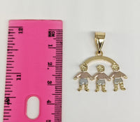 Plated Three Boys Pendant