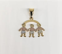 Plated Three Boys Pendant