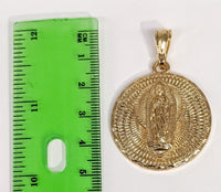 Plated Virgin Mary Medallion Pendant