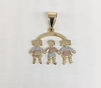 Plated Boy and Two Girls Pendant