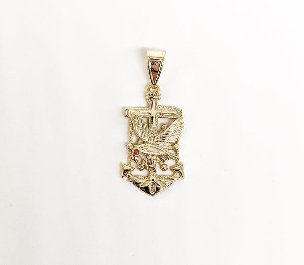 Plated Anchor with Eagle Pendant