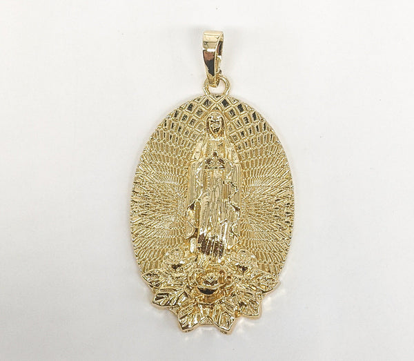 Plated Virgin Mary Pendant