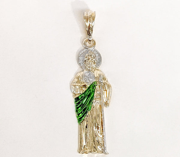 Plated Multicolor Saint Jude Thaddaeus Pendant