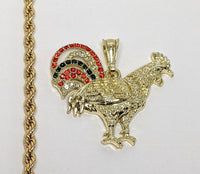 Plated Rooster Rope/Braided 4mm Chain Necklace