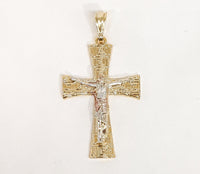 Plated Tri-Gold Cross Pendant